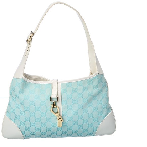 Gucci Blue GG Canvas Jackie Shoulder Bag (Authentic Pre-Owned)